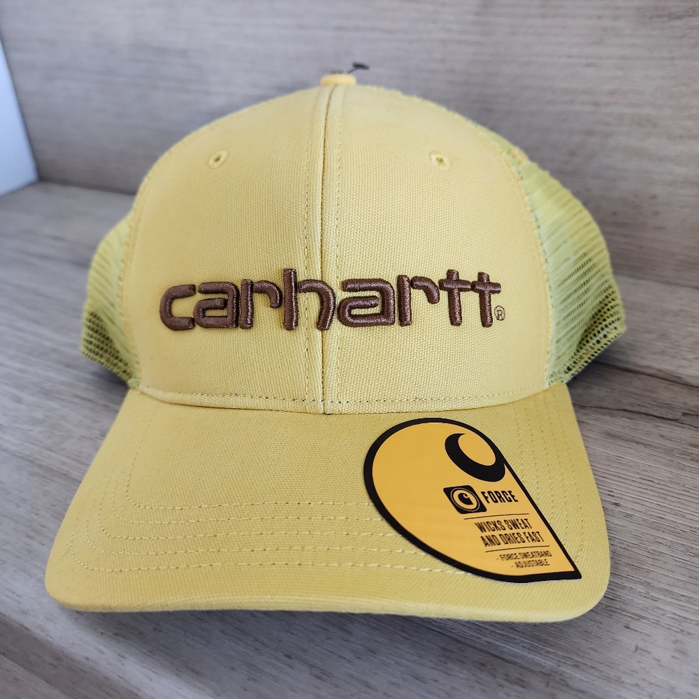 ✴️NWT Carhartt' Men's Canvas Mesh-Back Logo Graphic Cap - Sundance